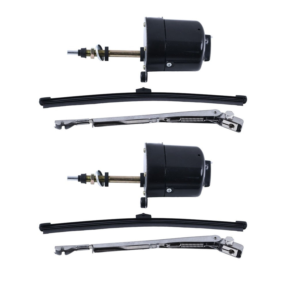 2 Pieces 12V Universal Windshield Wiper Motor Kit HR1855RED fits Chevy Ford Mopar GM Jeep Boat